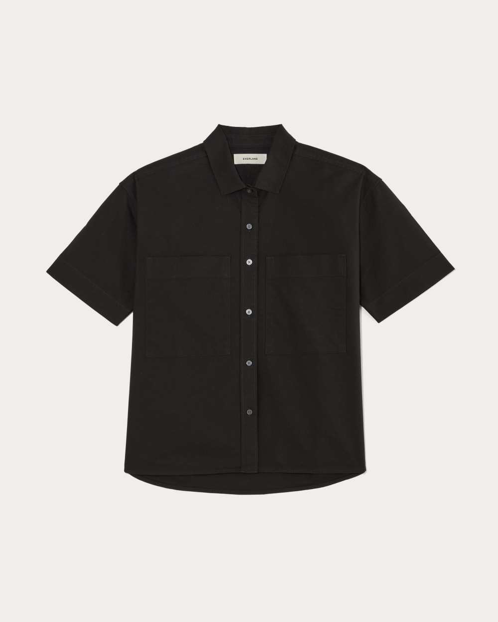 The Short-Sleeve Boxy Oxford | Black