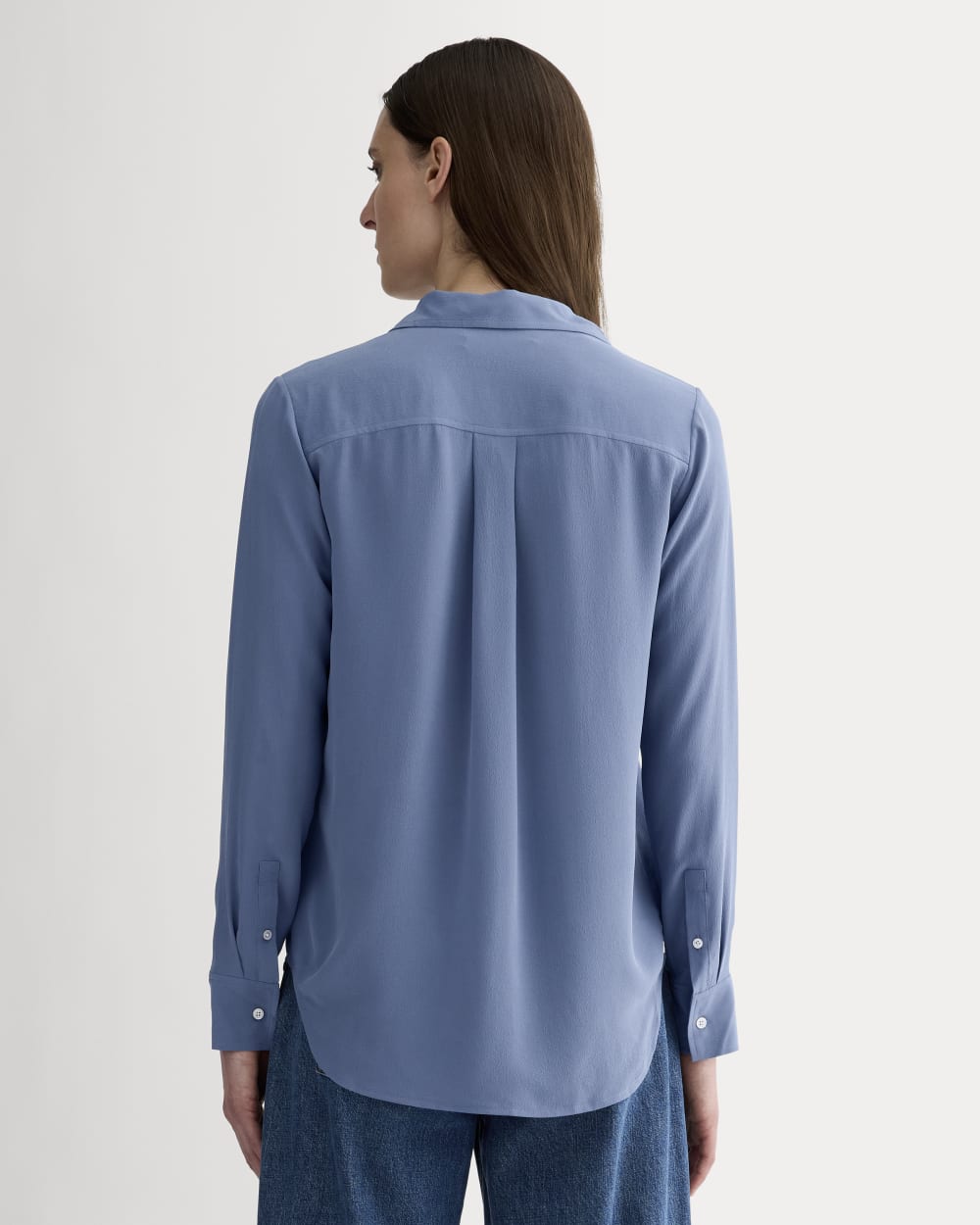 The Must-Have Shirt in Washable Silk | French Blue