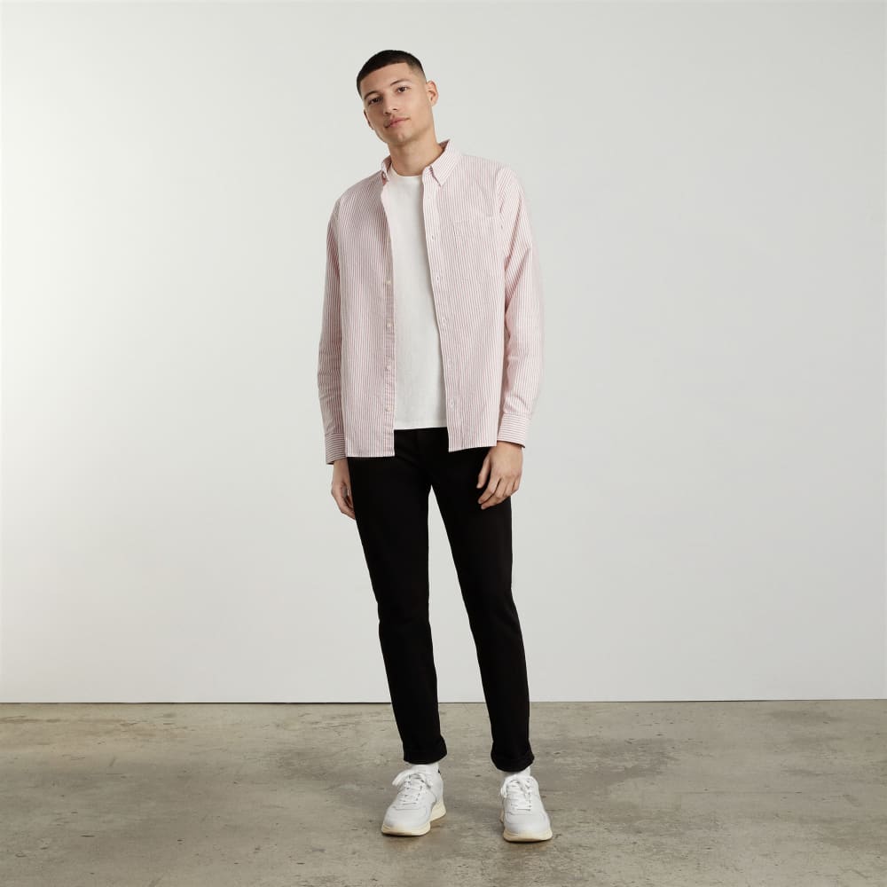 The Standard Fit Japanese Oxford Shirt | Uniform | Red / White | Standard