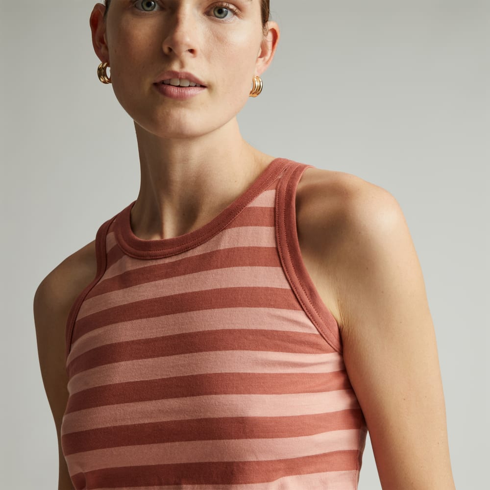 The Tank in Essential Cotton | Redwood Stripe