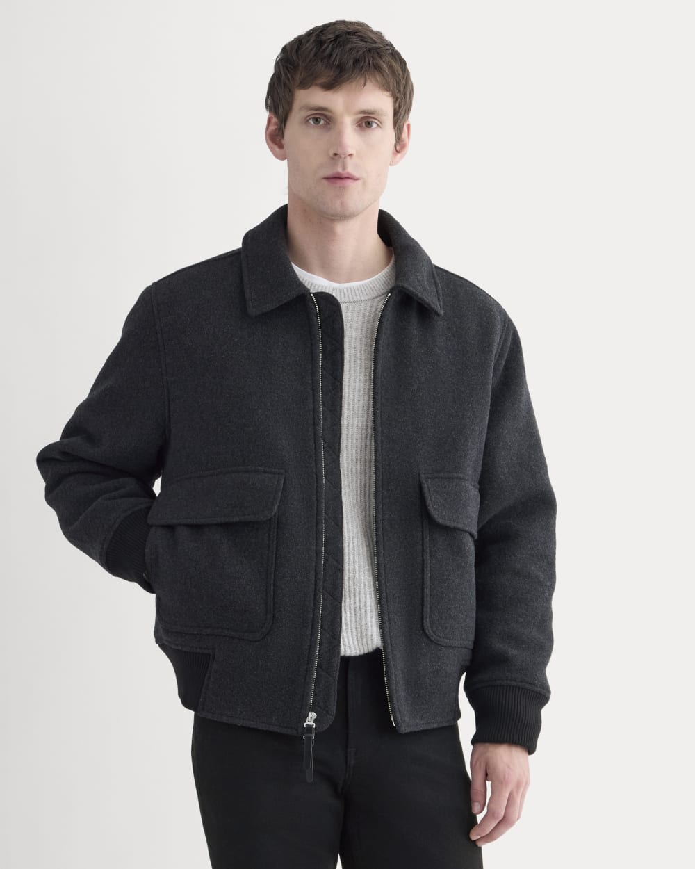 ReWool Flight Jacket | Heather Charcoal