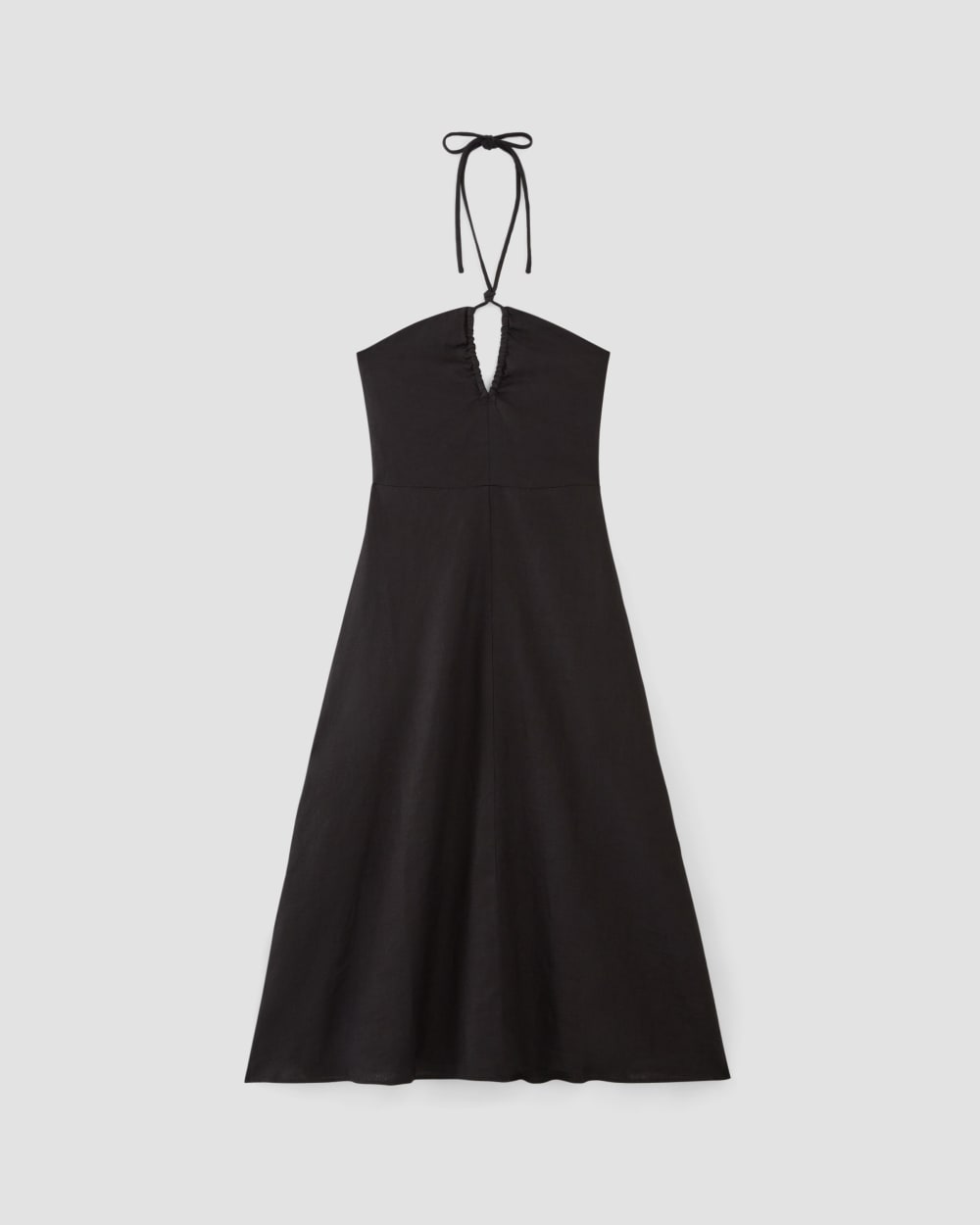 The Linen Halter-Neck Dress | Black