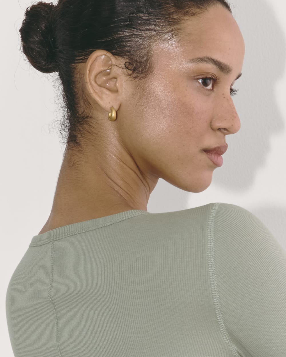 The Luxe Rib Long-Sleeve Crew | Sage Green