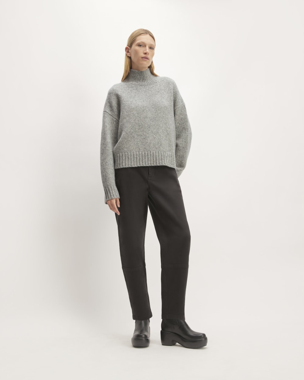 The Cloud Oversized Turtleneck | Heather Grey