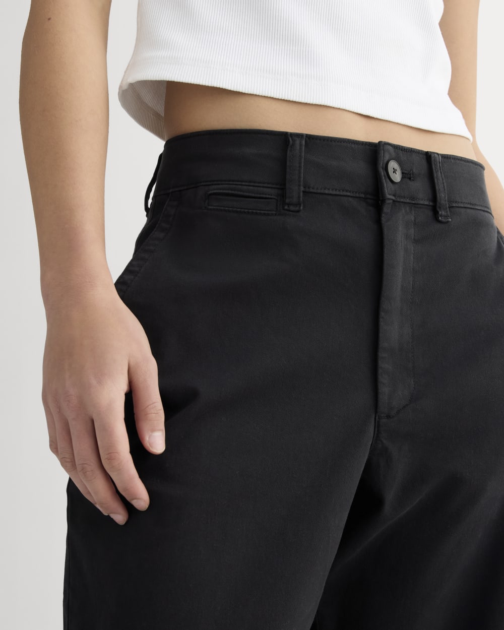 The Wide-Leg Chino | Black