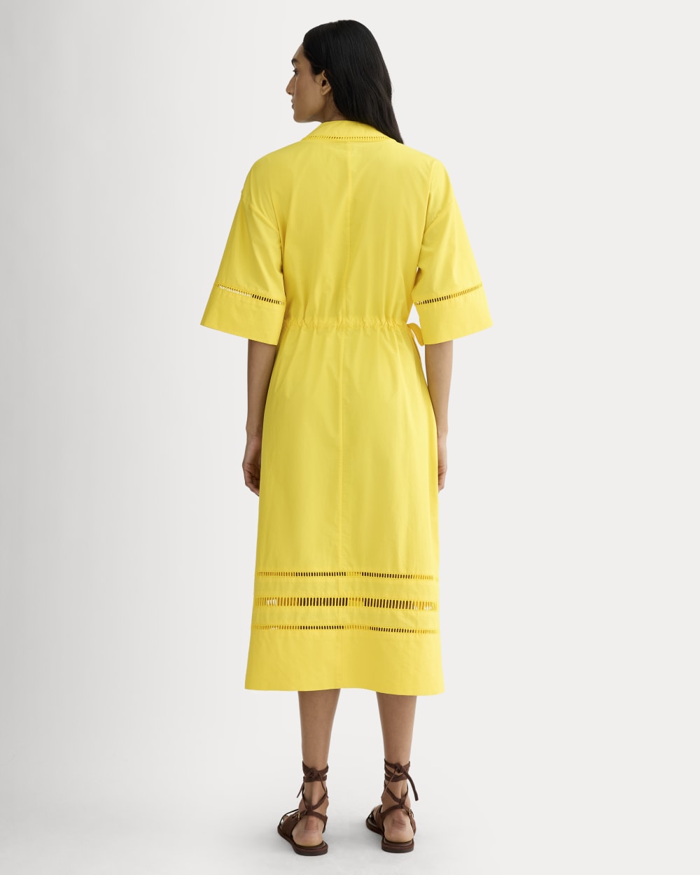 The Lace Trim Caftan Dress | High Visibility Yellow