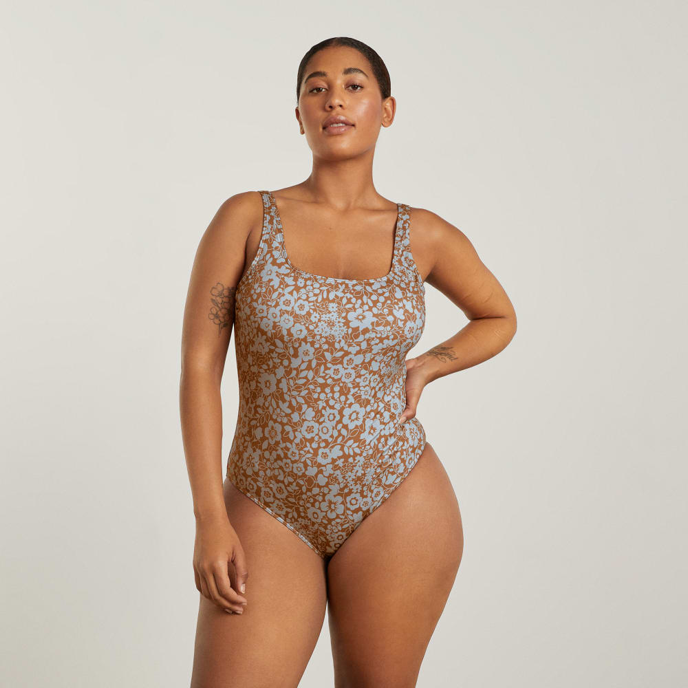 The Square-Neck One-Piece | Honey Floral