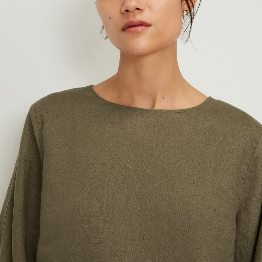The Linen Long-Sleeve Top | Kalamata