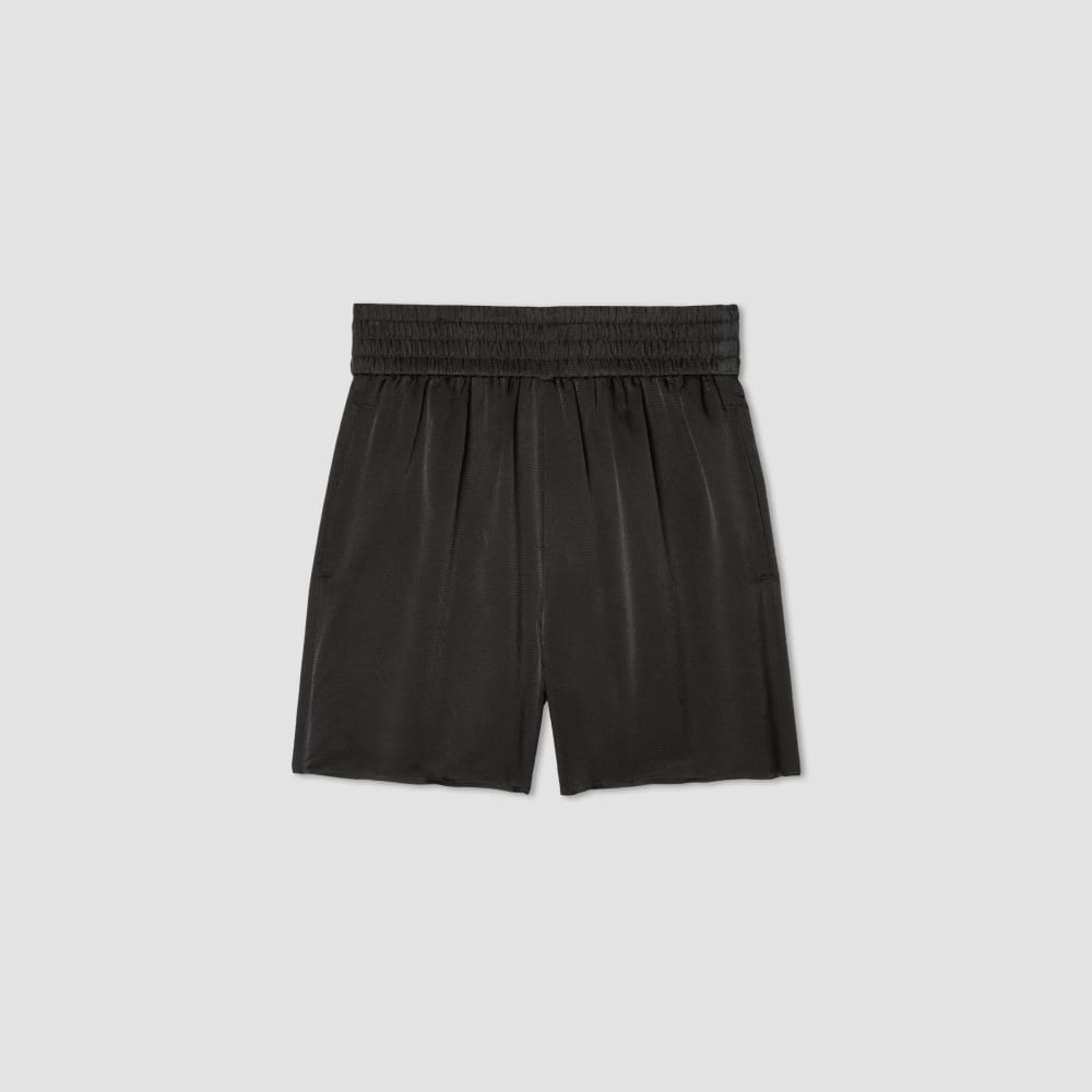 The Satin Pull-On Short | Black