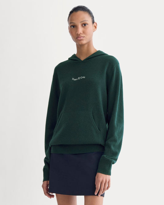 Everlane x Peace & Quiet Cashmere Hoodie | Pine