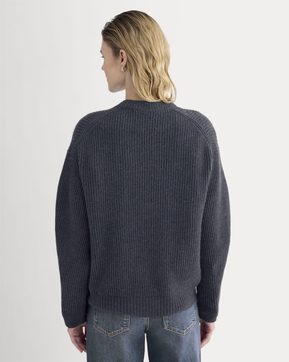 The Cocoon Crew in Wool Cashmere | Indigo