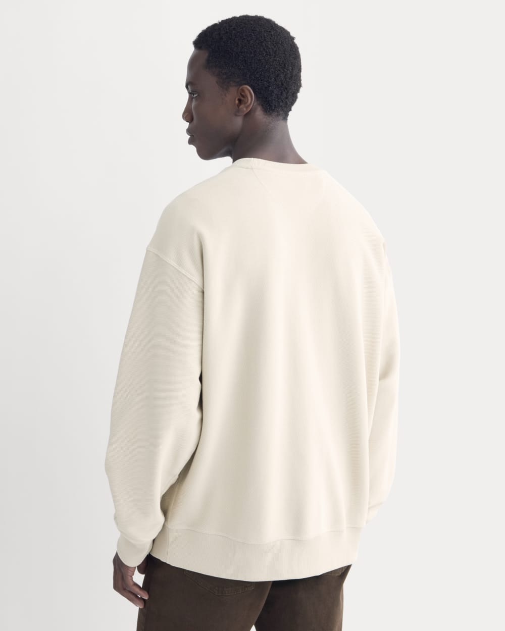 Twill Terry Jacquard Crew Sweatshirt | Peyote