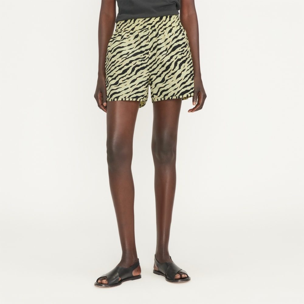 The Poplin Boxer Short | Pale Yellow Tiger Stripe