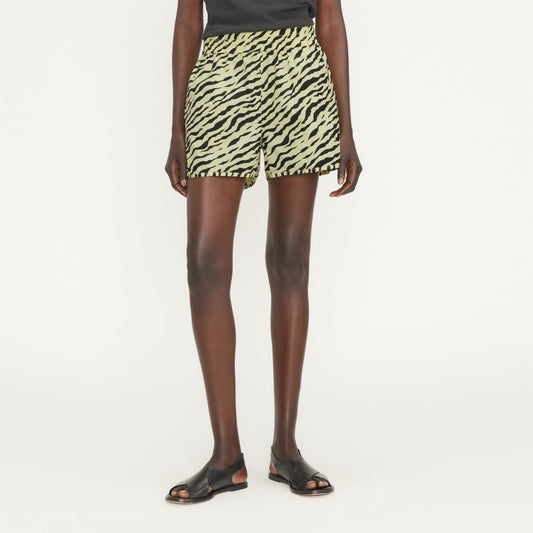 The Poplin Boxer Short | Pale Yellow Tiger Stripe