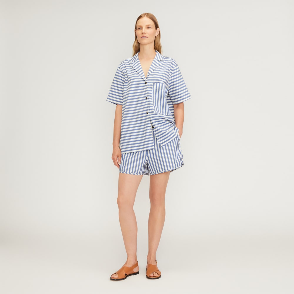 The Poplin Shirt | Mazarine Blue / Bone