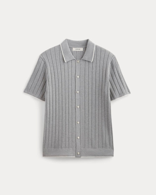 The No-Sweat Button-Down Polo | Heather Grey