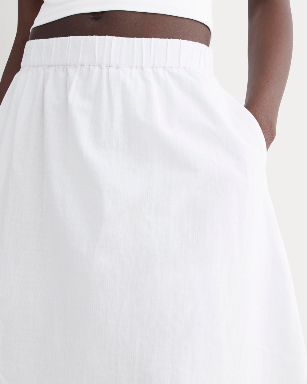 The Gauze Tiered Skirt | White