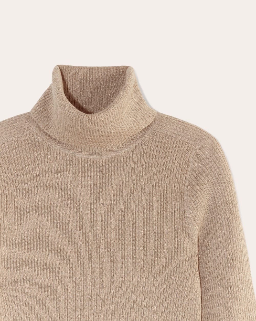 The Turtleneck in Lurex Merino | Gold