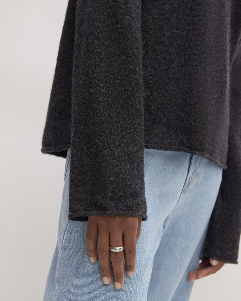 The Cozy-Stretch V-Neck Sweater | Charcoal