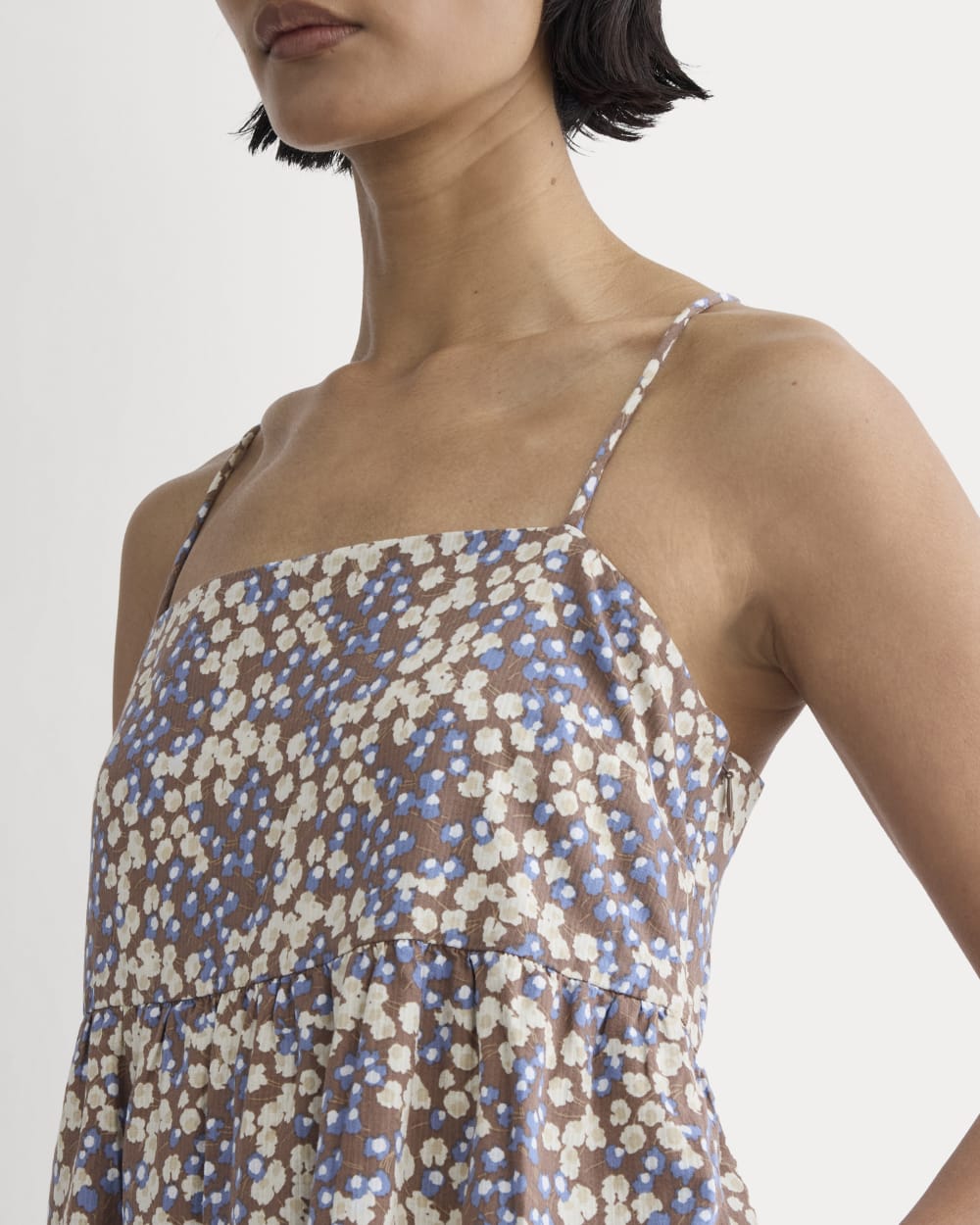 The Gauze Tiered Dress | Mocha Floral