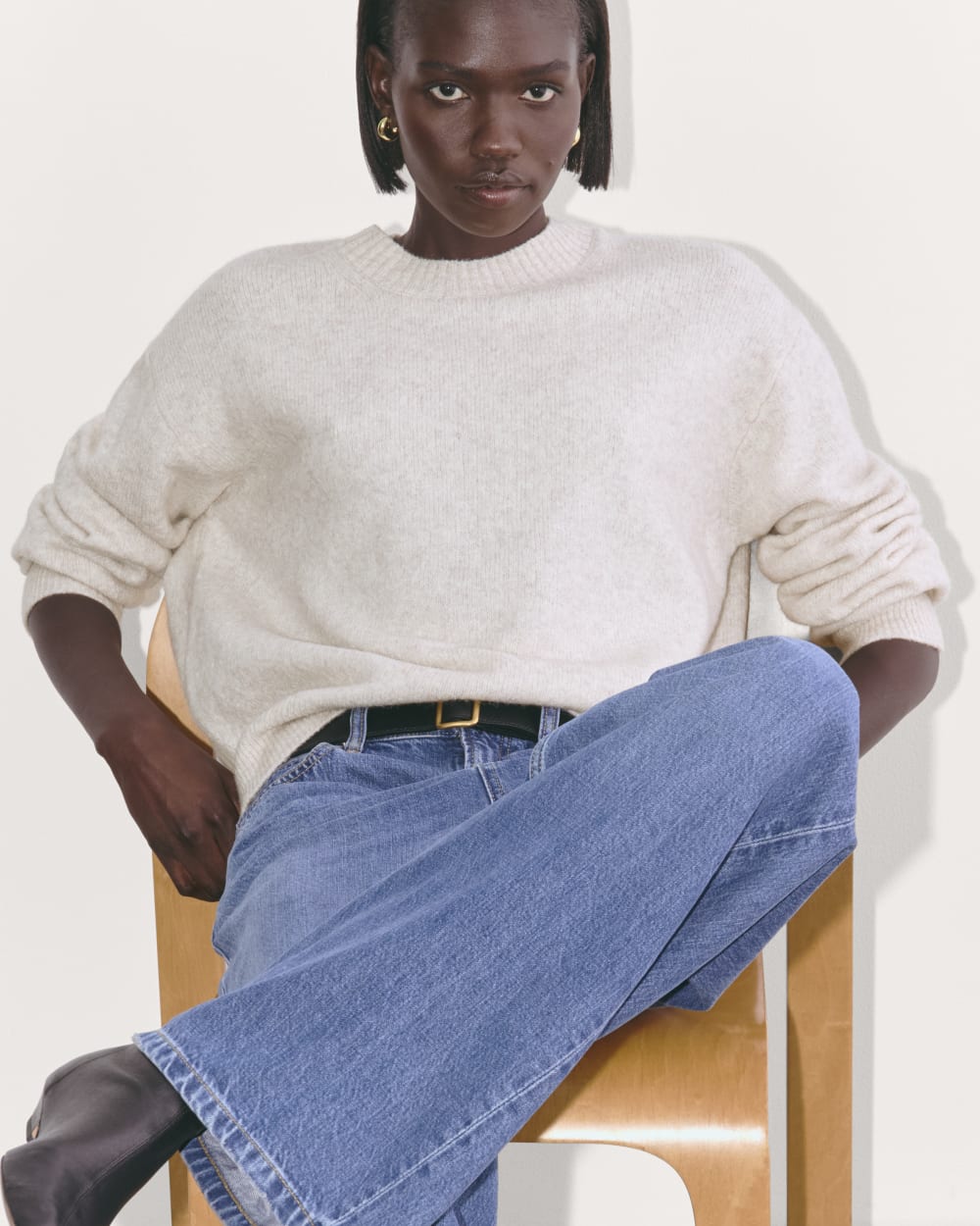 The Cocoon Crew in Plush Cotton | Heathered Oat