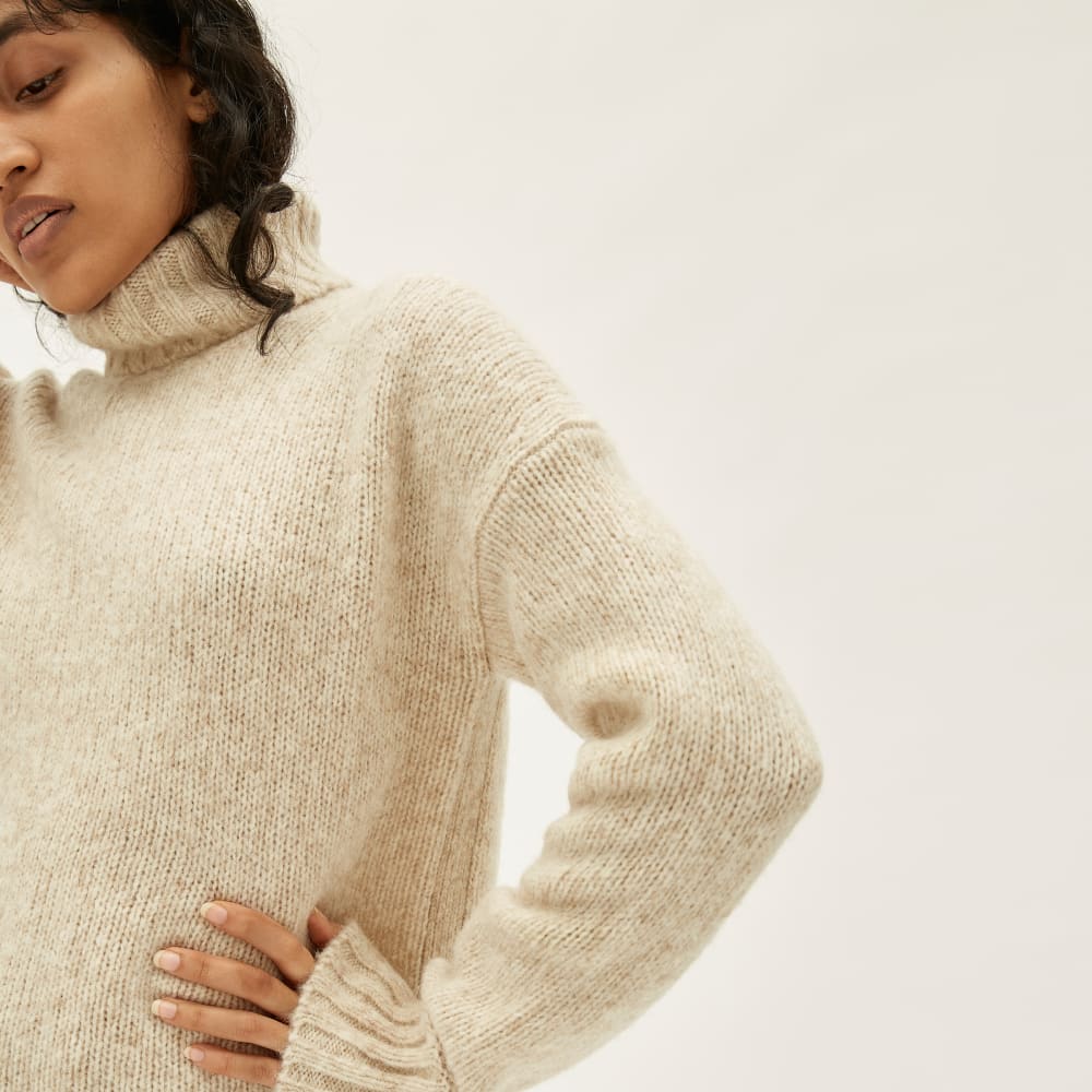 The Cloud Turtleneck | Heathered Ivory