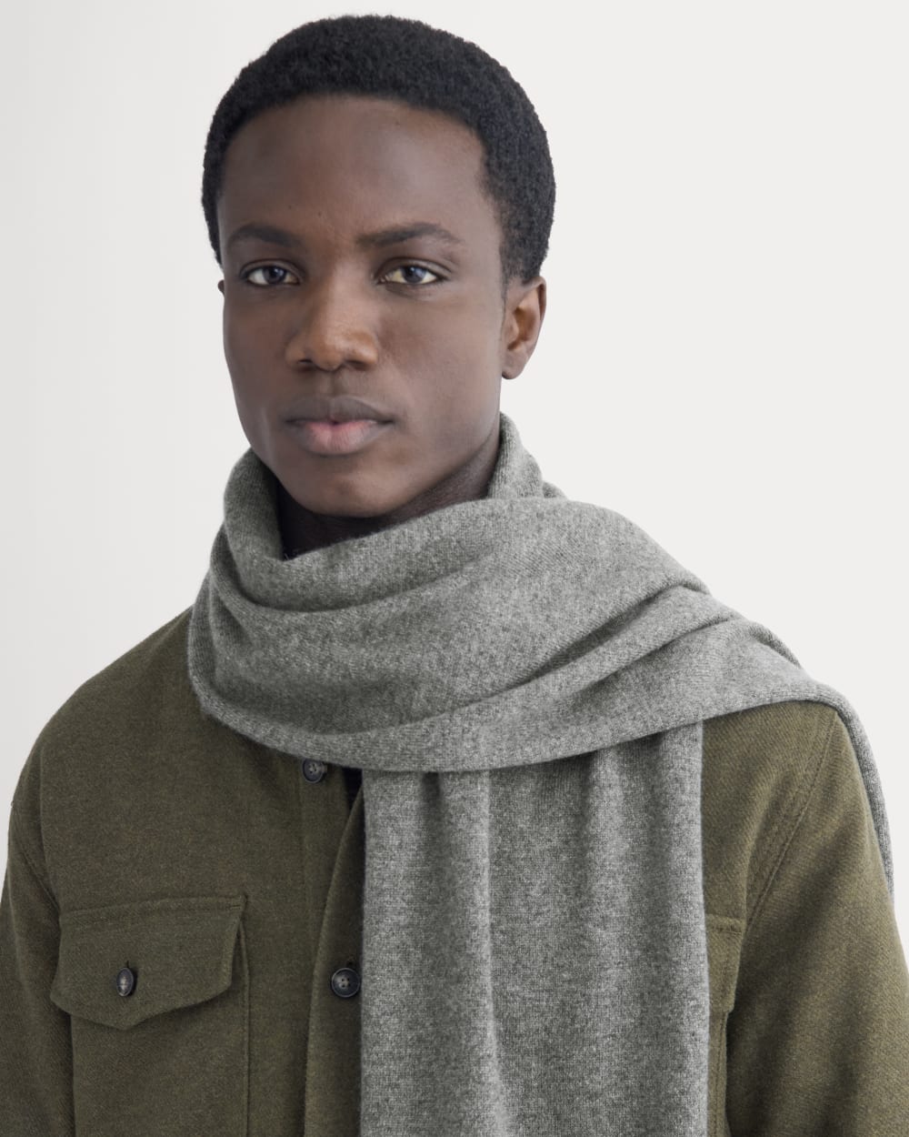 The Cashmere Scarf | Heather Charcoal