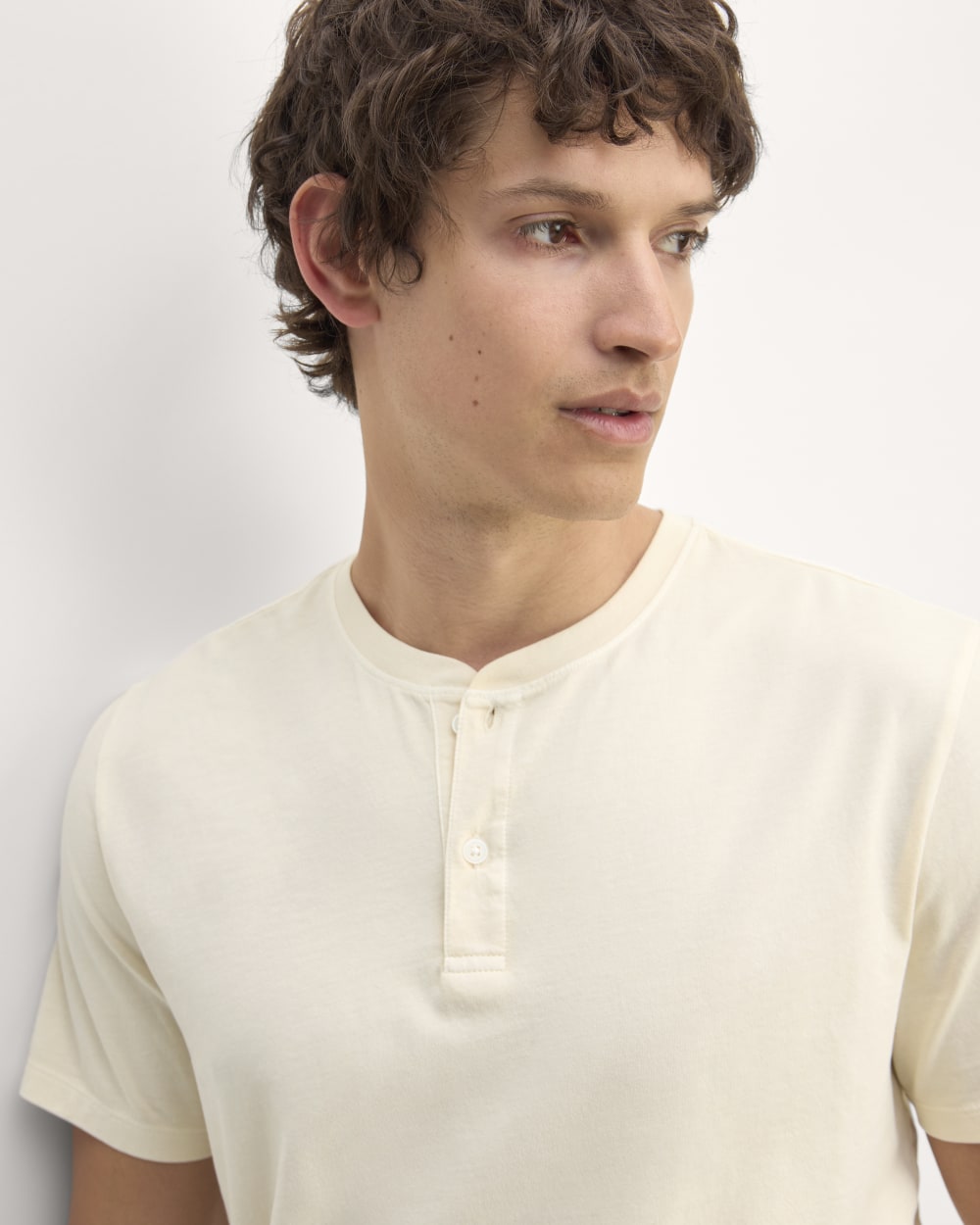 The Essential Organic Garment-Dyed Henley | Parchment
