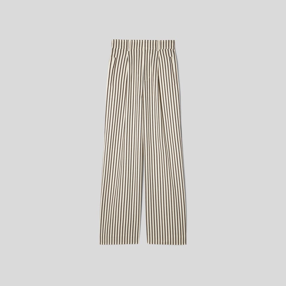 The Draper Pleated Pant in Buttersmooth | Ombre Stripe | 30 Inseam