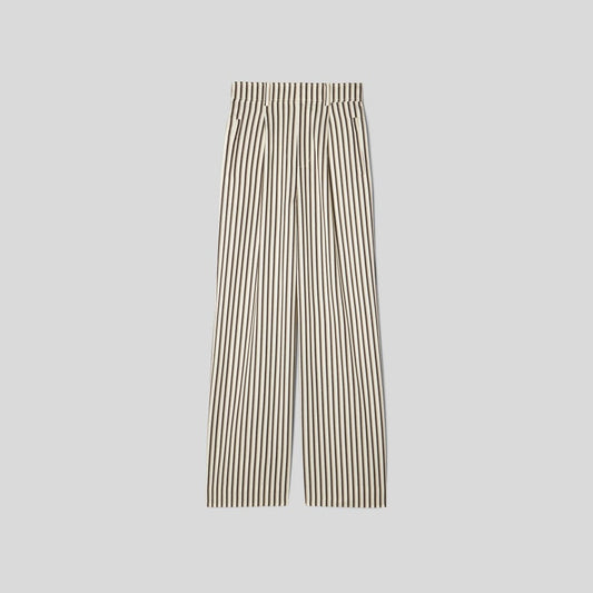 The Draper Pleated Pant in Buttersmooth | Ombre Stripe | 30 Inseam