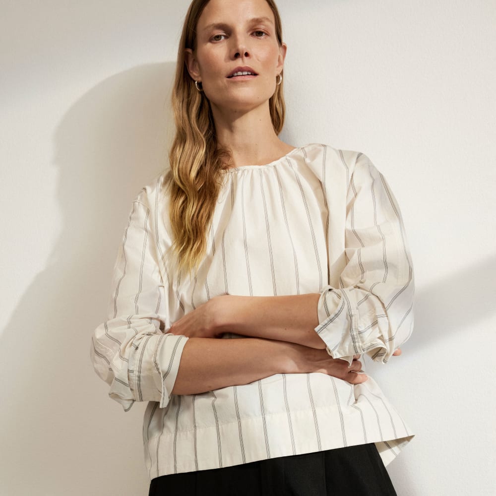 The Poplin Breeze Shirt | Black / Canvas Tan