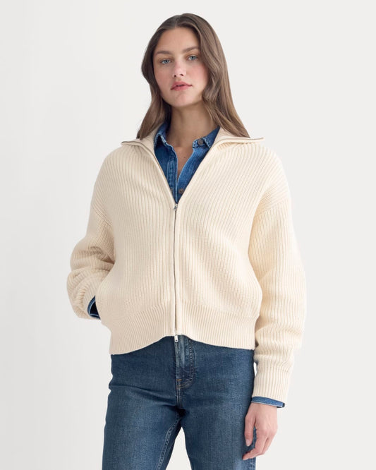 The Full-Zip Sweater in Everyday Cotton | Canvas