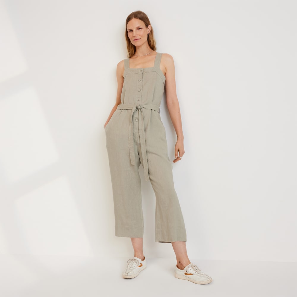 The Linen Jumpsuit | Seagrass