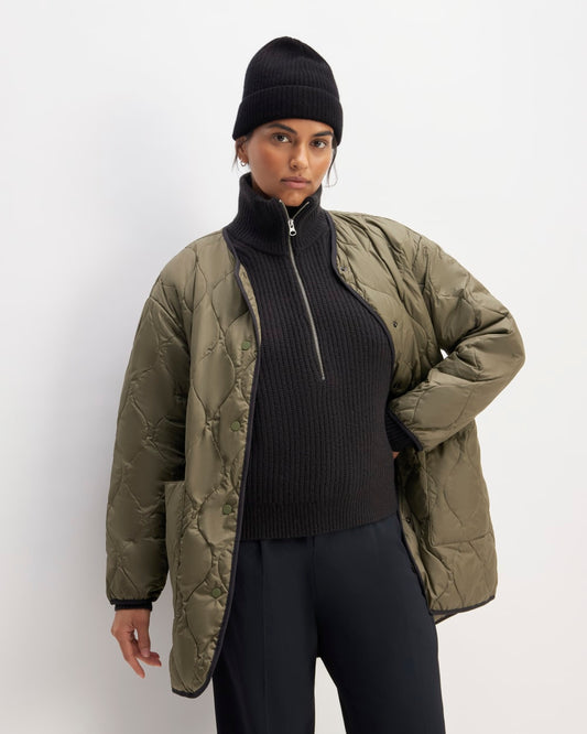 The Cashmere Fine Rib Beanie |  Black