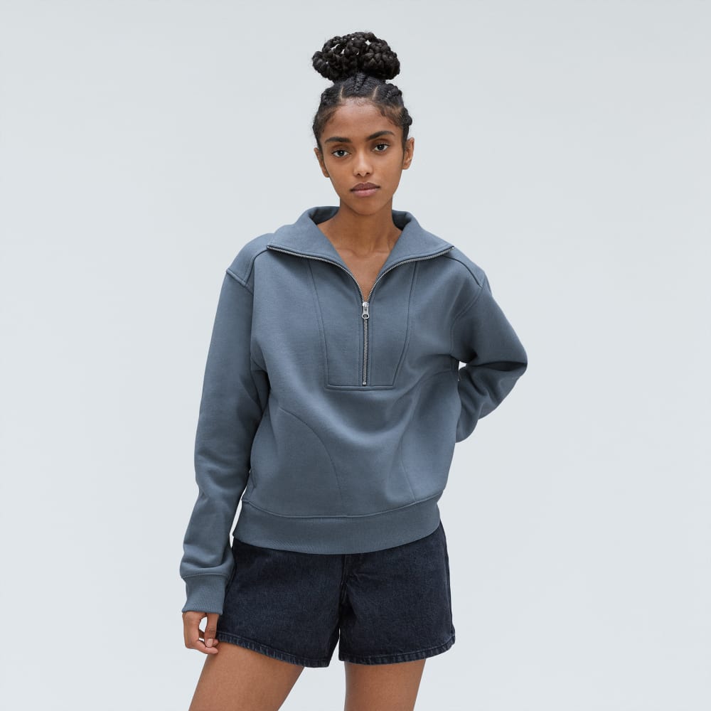 The Track Half-Zip | Faded Blue