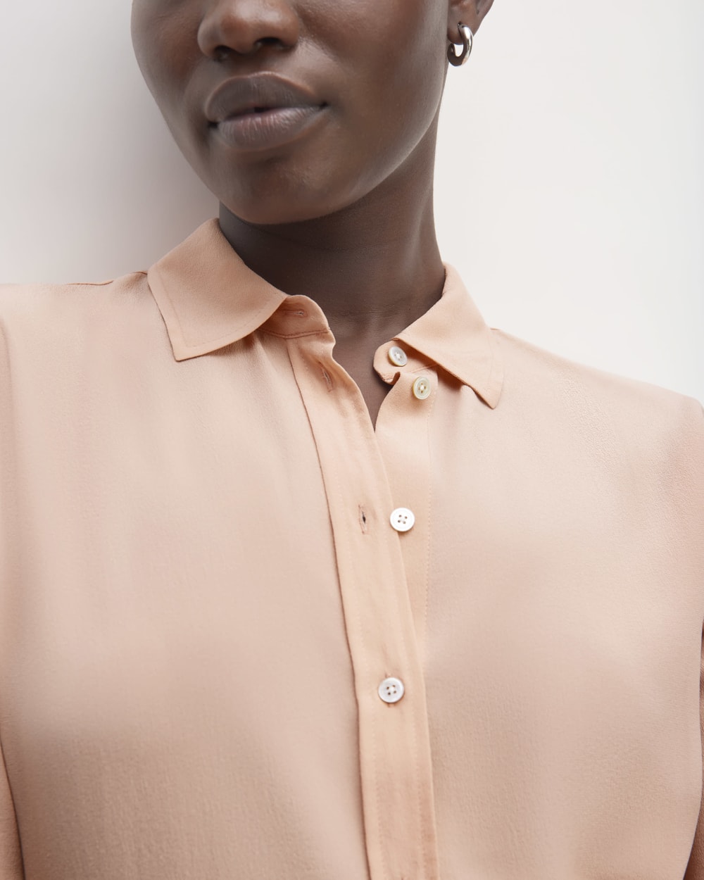 The Must-Have Shirt in Washable Silk | Blush Pink