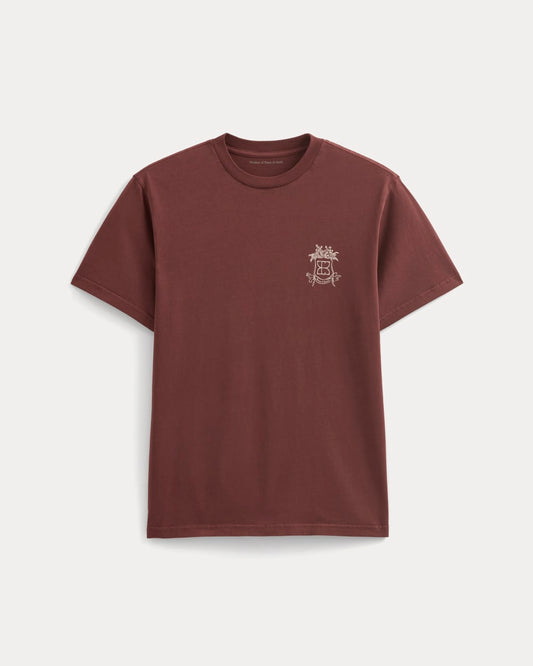 Everlane x Peace and Quiet Crest Graphic Tee | Wine