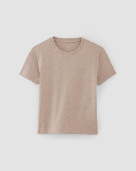 The Box-Cut Tee in Essential Cotton | Burnt Sugar | No Pocket