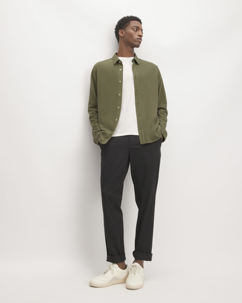 The Long-Sleeve Pique Shirt | Kalamata