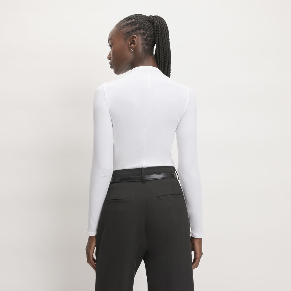 The Supima® Form Funnel Neck Tee | White