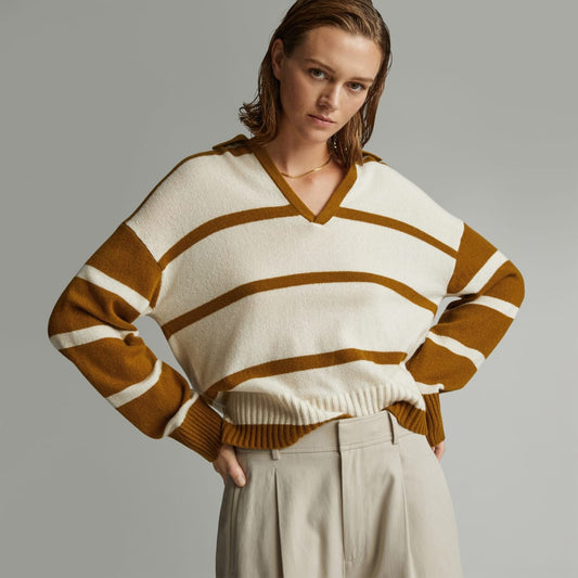 The Cashmere Polo | Bone / Tapenade