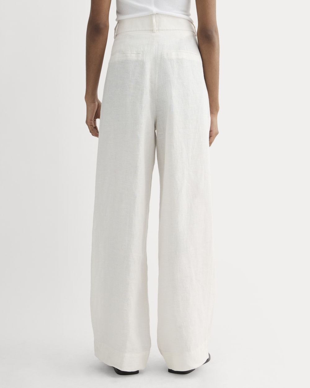 The Linen Way-High® Drape Pant  | Natural Chambray