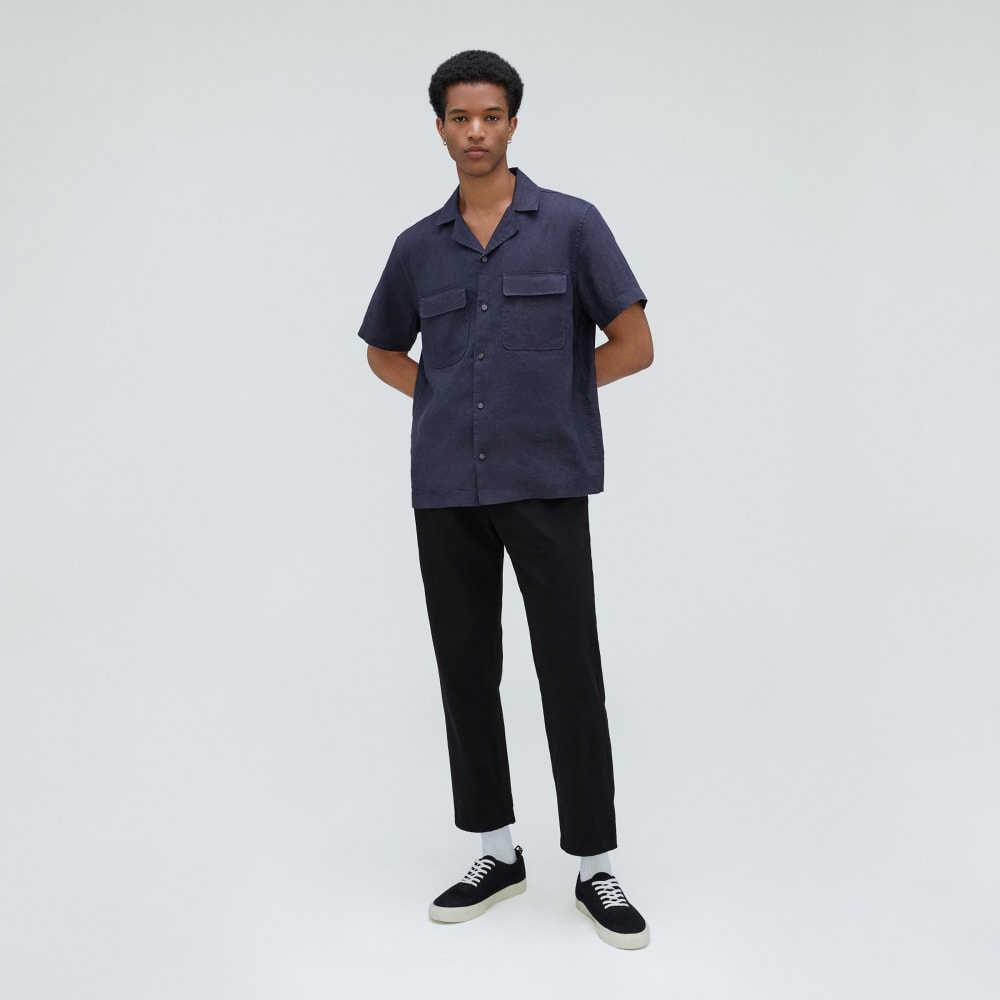The Resort Shirt in Linen | Deep Navy