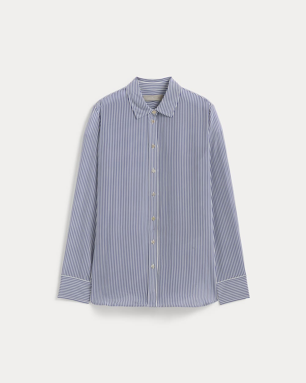 The Must-Have Shirt in Washable Silk | Blue / White
