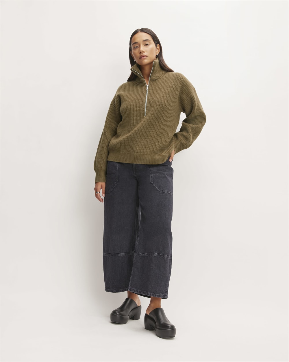 The Half-Zip Sweater in Luxe Merino | Beech