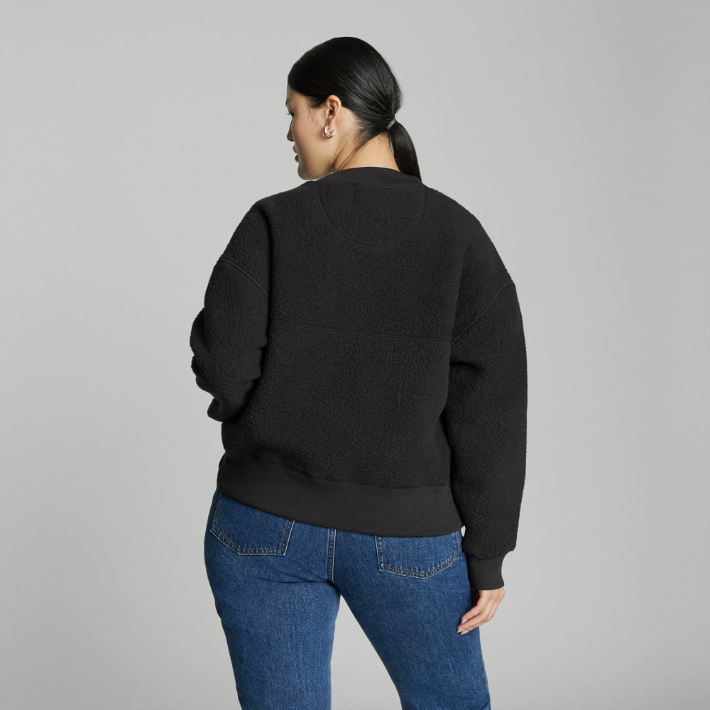 The ReNew Teddy Oversized Crew | Black