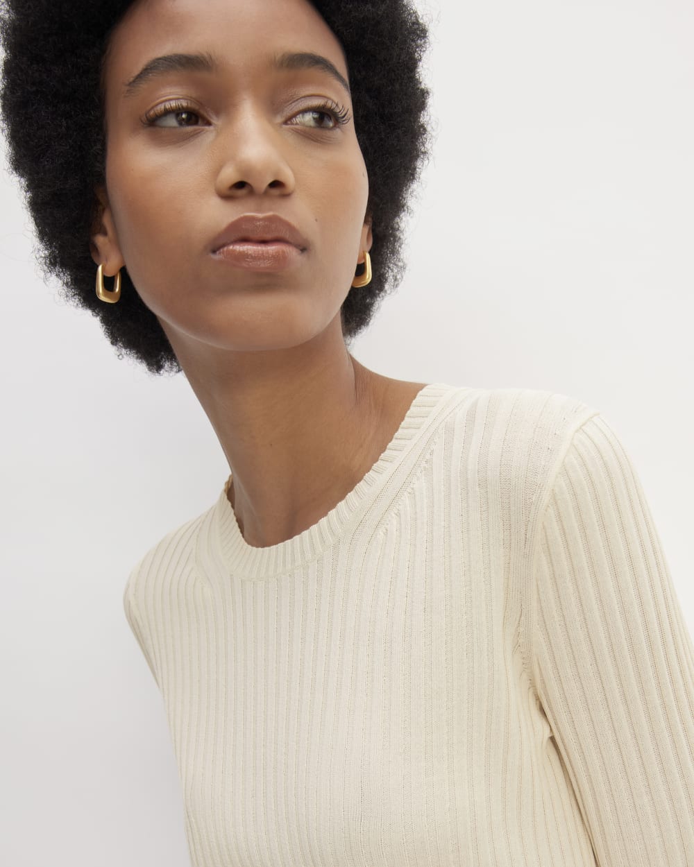 The Viscose Knit Crew | Beige
