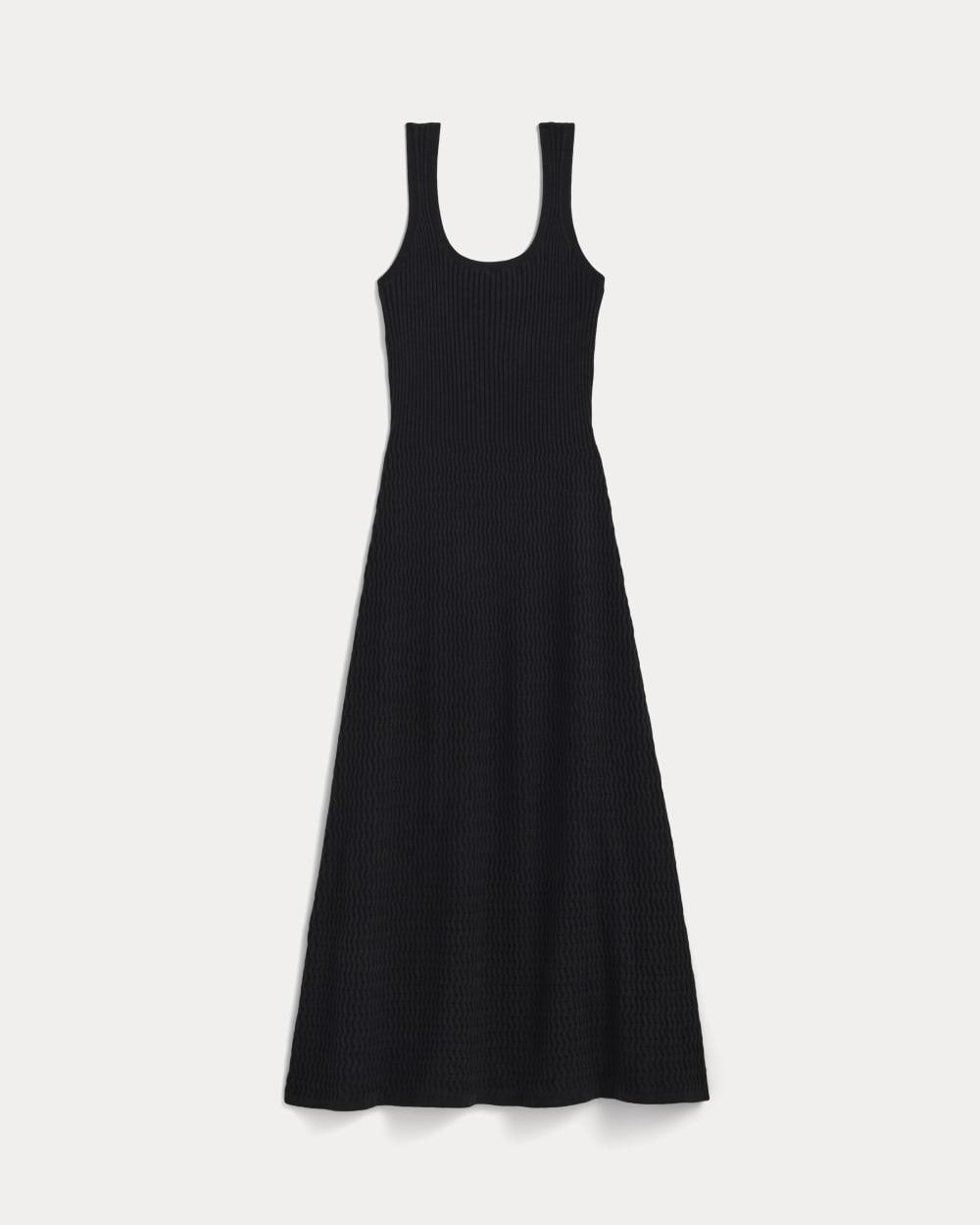The Crochet Knit Tank Dress | Black