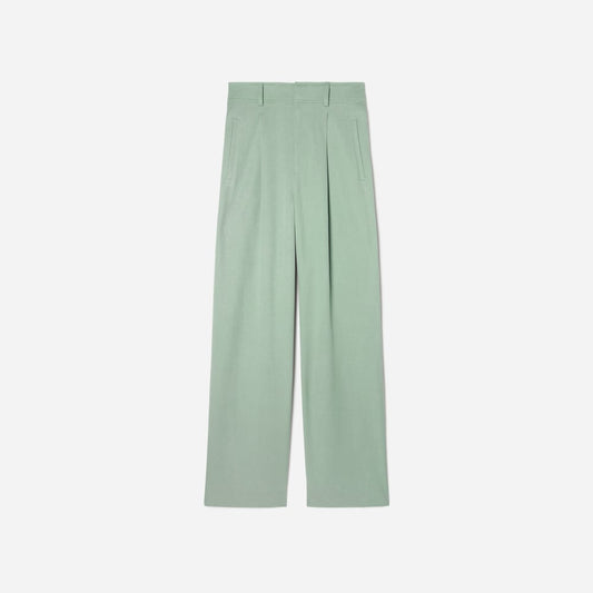 The Draper Pleated Pant in Buttersmooth | Lily Pad | 32 Inseam