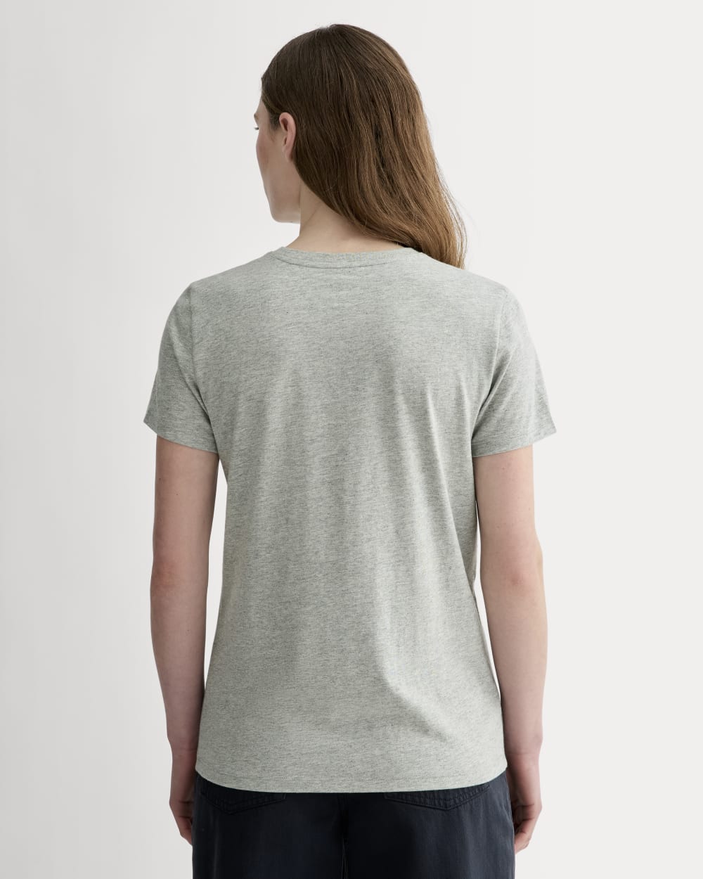 The Slim Crew in Essential Cotton | Heathered Grey